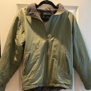 Lands' End Women's Green Windbreaker fleece lined Jacket